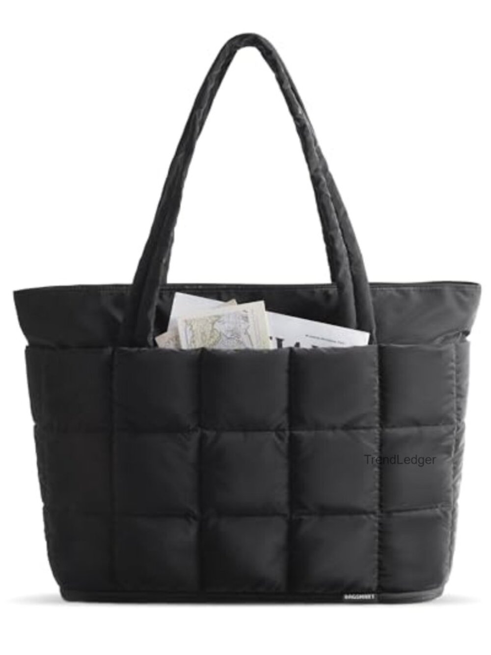Expandable Puffer Tote Bag 22L to 28L Water Resistant Travel Carry On